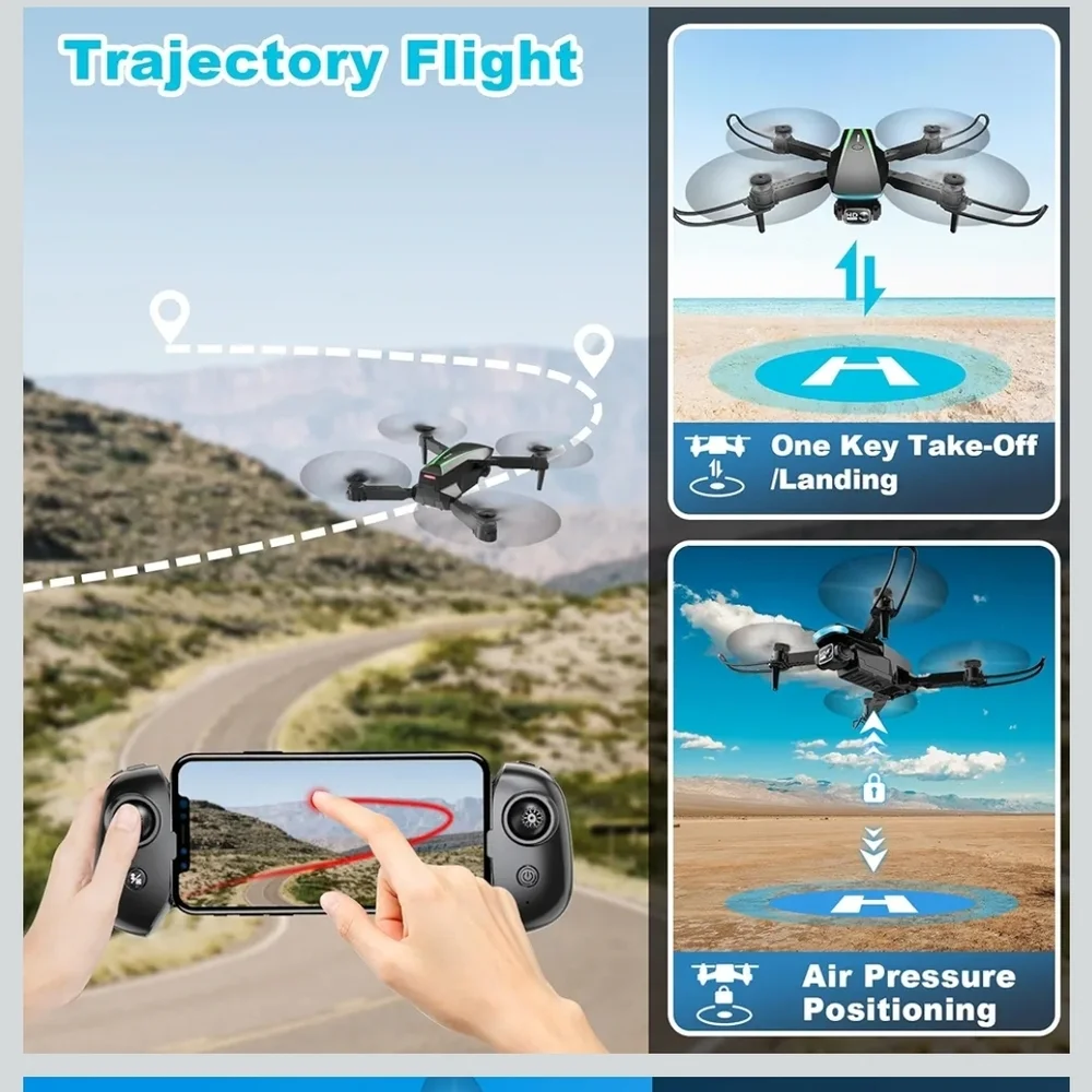 Black HD Camera Drone with Controller